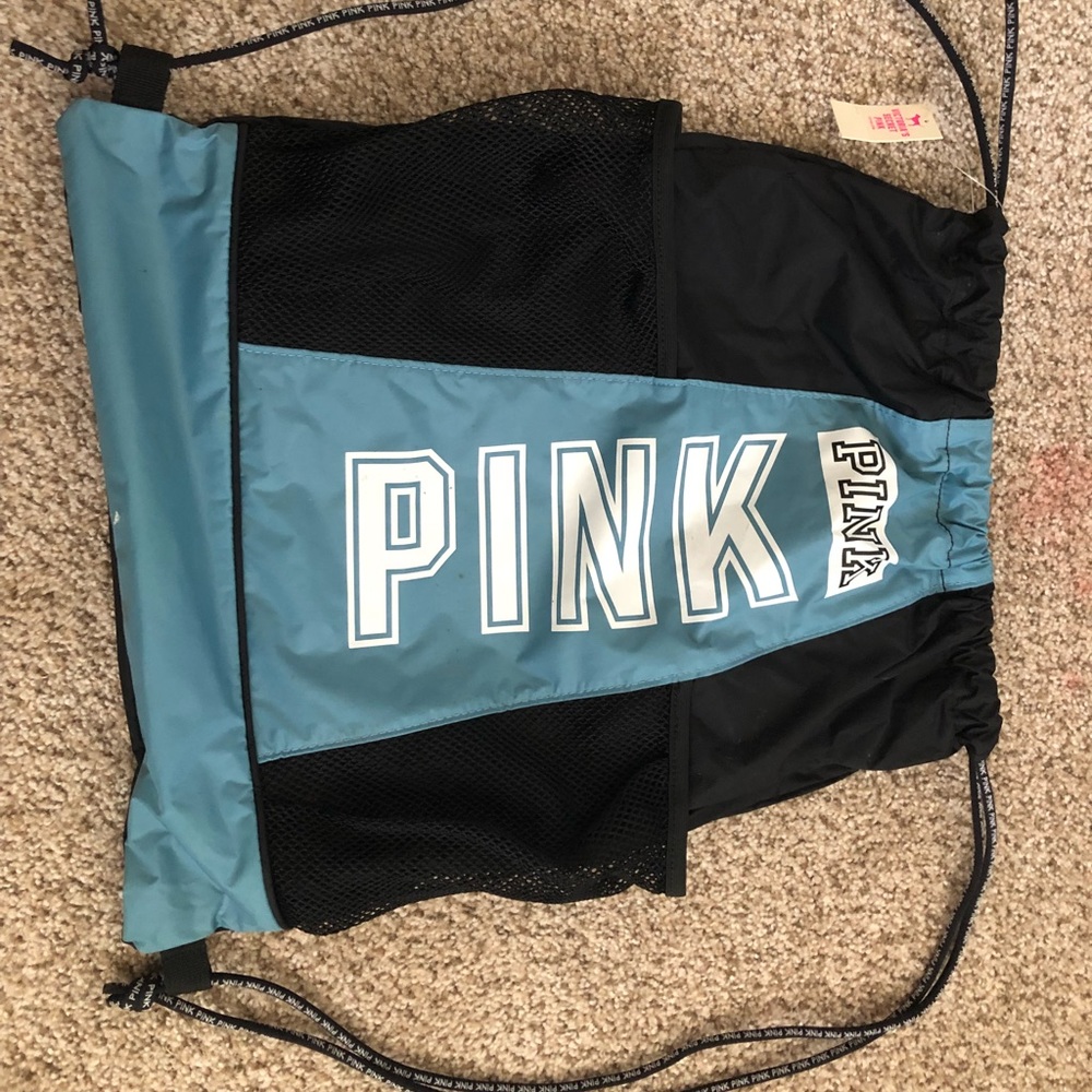 Pink by pink blue bag